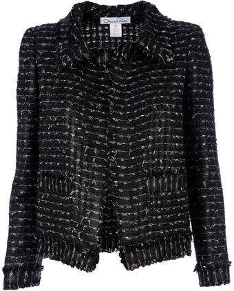 Oscar de la Renta Open Knit Jacket - Lyst