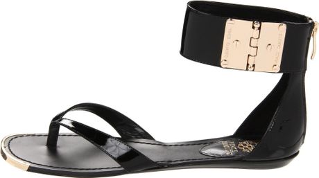 vince camuto black flat sandals