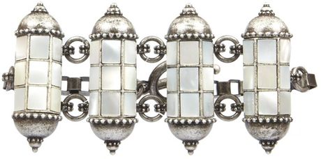 Allsaints Indra Bracelet in Silver (silver pearl) - Lyst