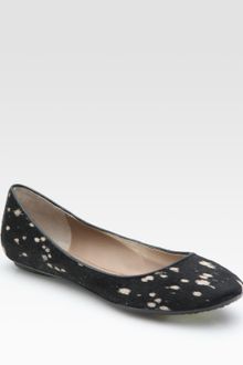 Belle By Sigerson Morrison Spotted Calf Hair Ballet Flats - Lyst