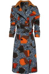 Burberry Prorsum Kendra Printed Cotton-twill Trench