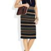 Burberry Prorsum Highwaisted Knitted Pencil Skirt in Brown (tan) - Lyst