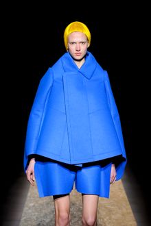 Comme Des Garçons Fall 2012 Felt Cut-Out Cape Coat - Lyst