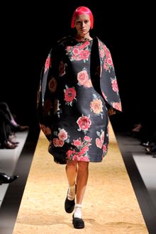 Comme Des Garçons Fall 2012 Rose Print Cape Coat - Lyst