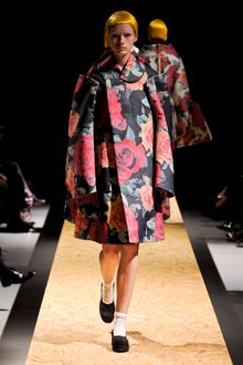 Comme Des Garçons Fall 2012 Rose Print Cut-Out Coat  - Lyst