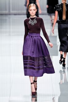 Dior Fall 2012 Python Skin Sheer Pleated Hem Skirt - Lyst