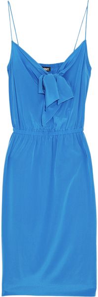 DKNY Stretch Silk Blend Dress - Lyst