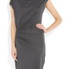 Helmut Lang Ruched Asymmetric Jersey Dress in Gray (slate) - Lyst