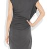 Helmut Lang Ruched Asymmetric Jersey Dress in Gray (slate) - Lyst