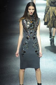 Lanvin Fall 2012 Beaded Sheath Dress  - Lyst