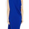 Lanvin Draped Silkcrepe Dress in Blue - Lyst