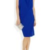 Lanvin Draped Silkcrepe Dress in Blue - Lyst