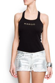Mango Logo Racerback T-shirt - Lyst