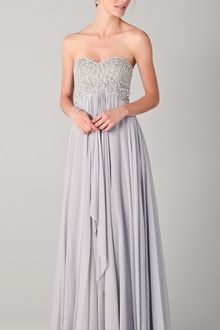 Marchesa Strapless Empire Gown with Beaded Bodice - Lyst