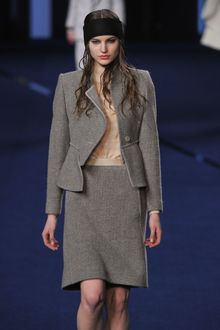 Sonia Rykiel Fall 2012 Funnel Neck Long Sleeve Top in Peach - Lyst