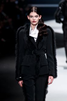 Viktor & Rolf Fall 2012 Tailored Suit Jacket with Mink Trim - Lyst
