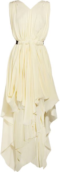 Vionnet Draped Silk Dress - Lyst