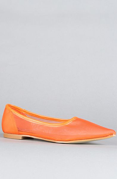 Cheap Monday The Point Net Shoe in Auburn Red in Orange (red) - Lyst