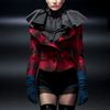 John Galliano Fall 2012 Black Ruffled Close Neck Cape in Black - Lyst