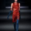 John Galliano Fall 2012 Orange Sleeveless Checker Patterned Tailored Mini Dress With HiLo Hemline in Orange - Lyst