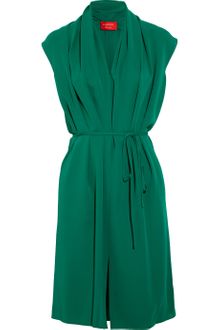 Lanvin Draped Silk Dress - Lyst