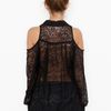 Nasty Gal Cutout Lace Blouse  Black in Black - Lyst