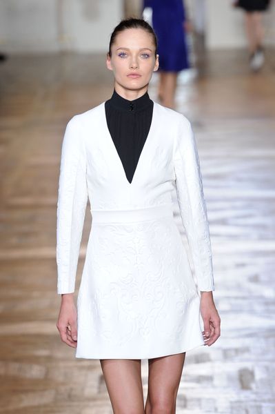 Stella Mccartney Fall 2012 Navy Buttton Down Shirt in Black - Lyst