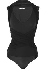 Wolford Crazy Tulle And Stretch-Jersey Thong Bodysuit