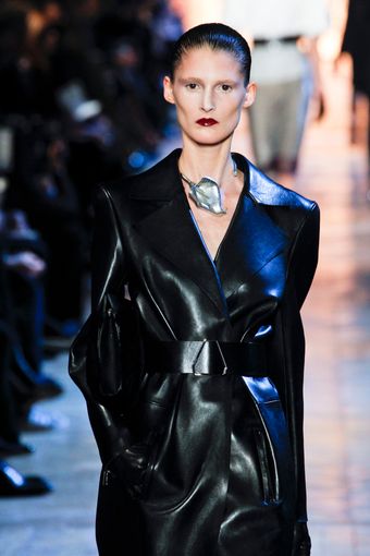 Yves Saint Laurent Fall 2012 Black Wide Waist Belt - Lyst