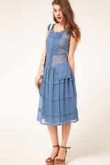 ASOS Collection Asos Midi Shirt Dress with Pleated Front