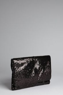 BCBGMAXAZRIA Sequined Foldover Clutch - Lyst