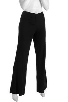 BCBGMAXAZRIA Black Stretch Wool Blend Wide Leg Pants - Lyst