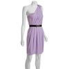 Bcbgmaxazria Lavender Mist Chiffon One Shoulder Dress in Purple - Lyst