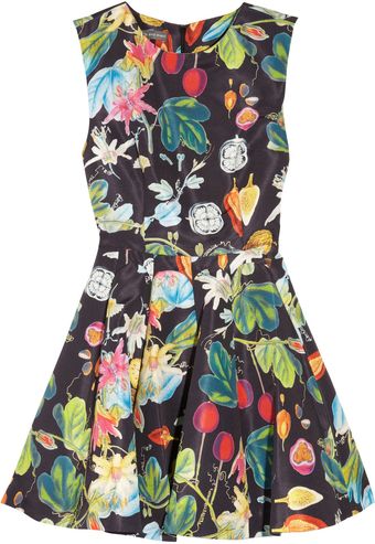  Revival Printed Twill Mini Dress 