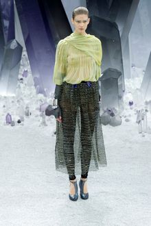Chanel Fall 2012 Black See-Through Sparkly Leggings  - Lyst