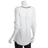 Cynthia Steffe White Silk Tally Pocket Front Blouse in White - Lyst