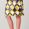Derek Lam Peg Skirt With Leather Trim in Yellow (black) - Lyst