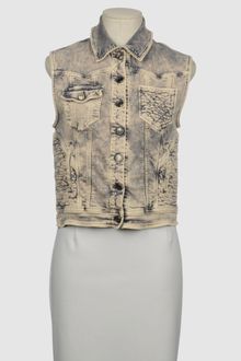 John Galliano Denim Sleeveless Jacket - Lyst