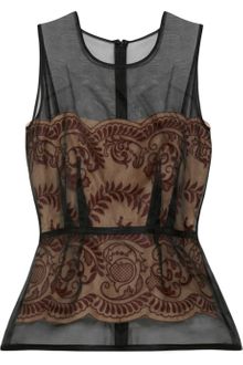 Stella McCartney Yenisea Lace and Crepe Peplum Top - Lyst