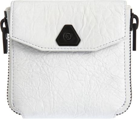 Alexander Wang Trigone Compact Wallet in White (black) - Lyst