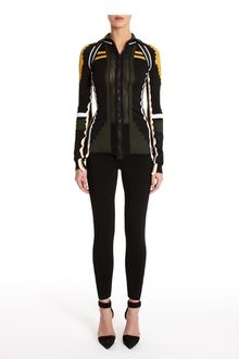 Alexander Wang Athletic Patchwork Front Zip Cardigan - Lyst