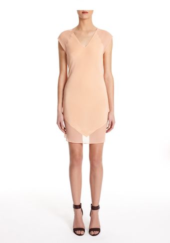 Alexander Wang Mesh Silk Combo Sheath Dress - Lyst