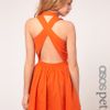 Asos Collection Asos Petite Exclusive Cross Back Full Skirted Sun Dress in Orange - Lyst