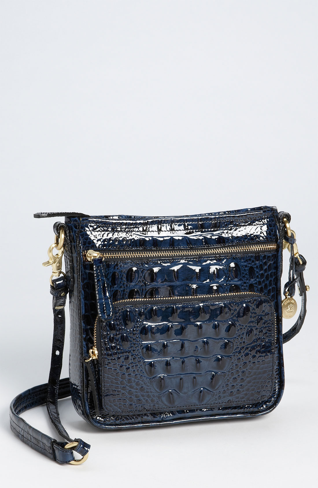 Brahmin Cleo Lacquer Crossbody Bag in Blue (lacquer navy) | Lyst