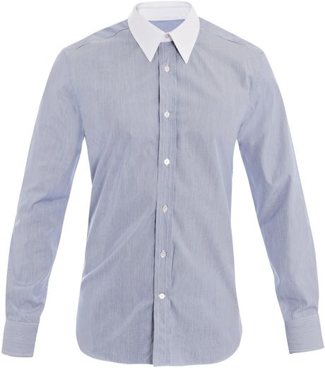 Hardy Amies Stripe Shirt in Blue for Men (navy) - Lyst