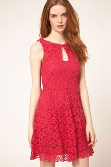 Oasis Lace Skater Dress - Lyst