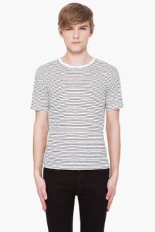 T By Alexander Wang Ivory Tone Striped T-shirt - Lyst