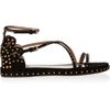 Alaïa Studded Suede Sandals in Brown (black) - Lyst