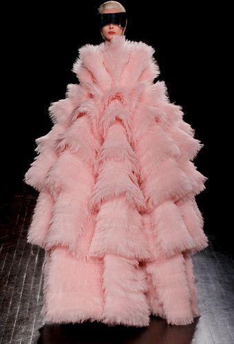  Fall 2012 Multi-Layered Feather Organza Ball Gown  