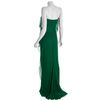 Badgley Mischka Emerald Tiered Silk Strapless Gown in Green (emerald) - Lyst